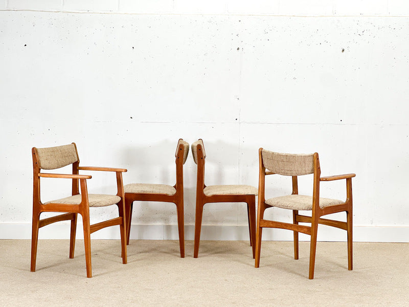 A set of 4 erick buch chairs, 1960s – A rare vintage treasure