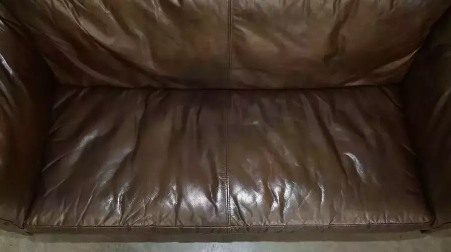 Lovely vintage halo reggio timothy oulton brown leather sofa – A rare vintage treasure