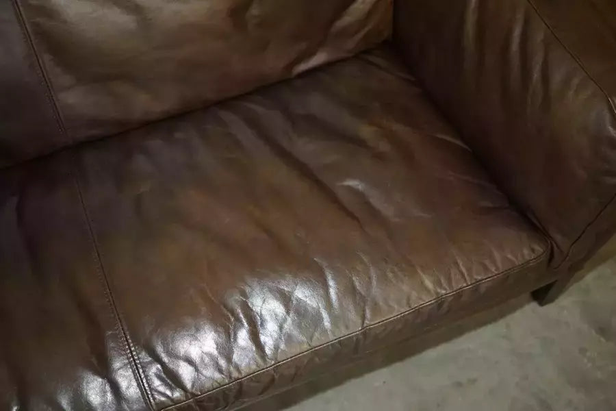 Lovely vintage halo reggio timothy oulton brown leather sofa – A rare vintage treasure