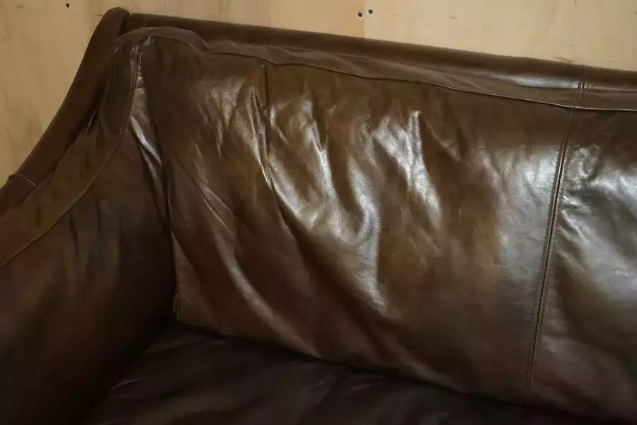 Lovely vintage halo reggio timothy oulton brown leather sofa – A rare vintage treasure