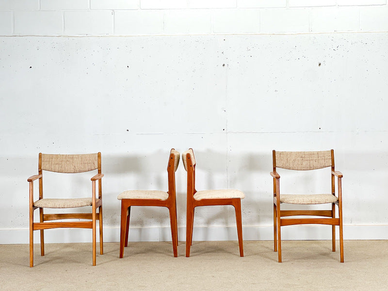 A set of 4 erick buch chairs, 1960s – A rare vintage treasure