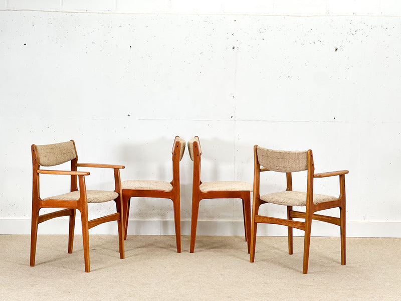 A set of 4 erick buch chairs, 1960s – A rare vintage treasure