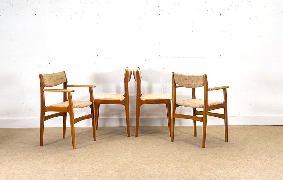 A set of 4 erick buch chairs, 1960s – A rare vintage treasure