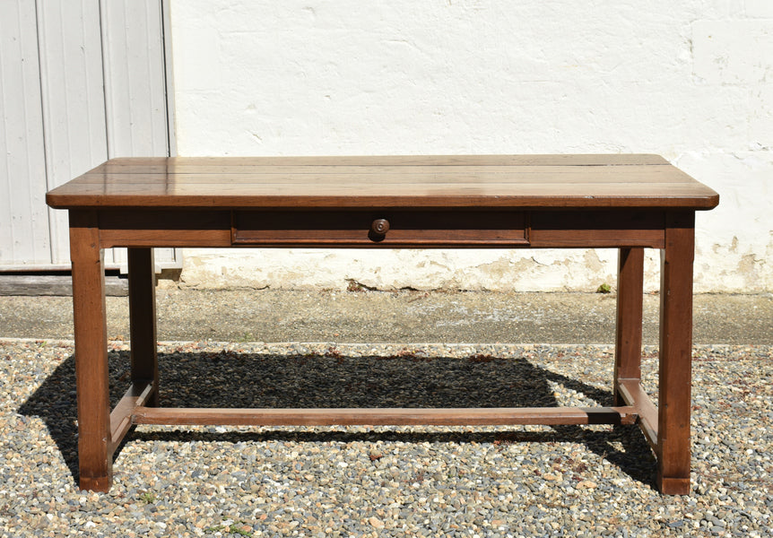 French antique oak extending farmhouse table – A rare vintage treasure