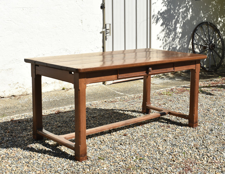 French antique oak extending farmhouse table – A rare vintage treasure