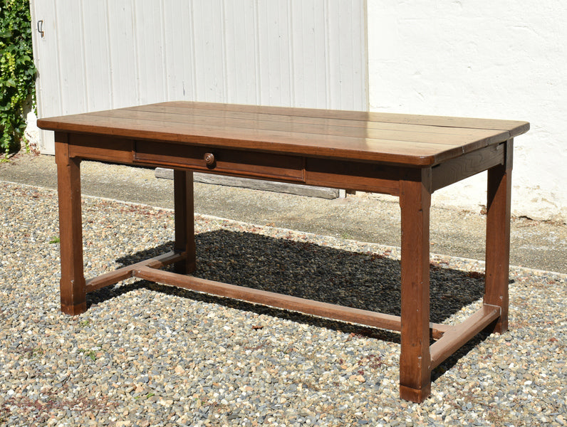 French antique oak extending farmhouse table – A rare vintage treasure